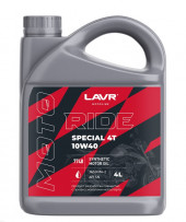 Ln7748 Масло мотор. 4T 10W40 SN LAVR MOTO RIDE SPECIAL, (4 л) 1*4 шт Ln7748 Масло мотор. 4T 10W40 SN LAVR MOTO RIDE SPECIAL, (4 л) 1*4 шт