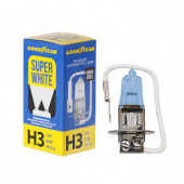 Лампа автомобильная галогенная Goodyear Н3 12V 55W PK22s Super White Лампа автомобильная галогенная Goodyear Н3 12V 55W PK22s Super White